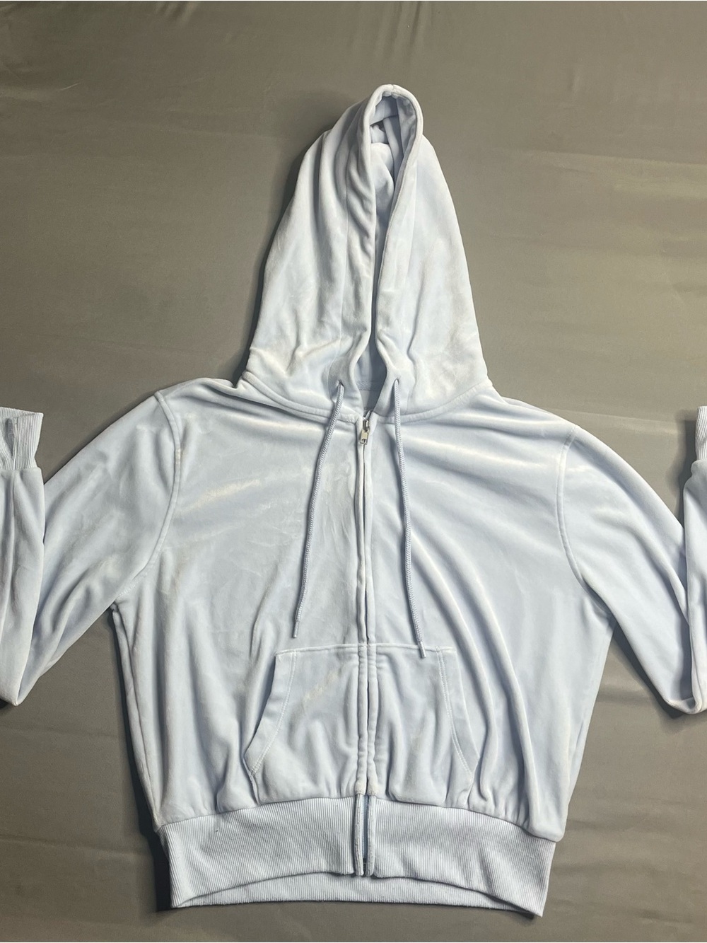 No Boundaries Light Blue Zip-Up Hoodie Jacket